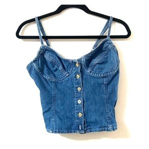Denim Crop tank Top